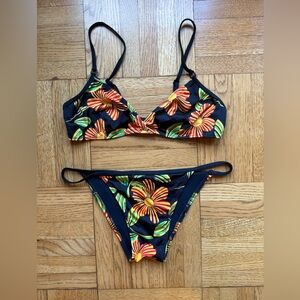 Solid & Striped Groovy Floral Bikini Set